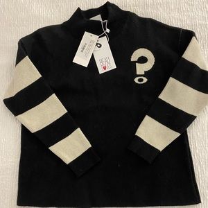 BEAU loves knit funnel neck oversize sweater. NWT.